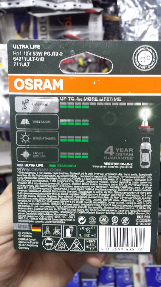 OSRAM H11/55w ULTRA LIFE/64211ULT